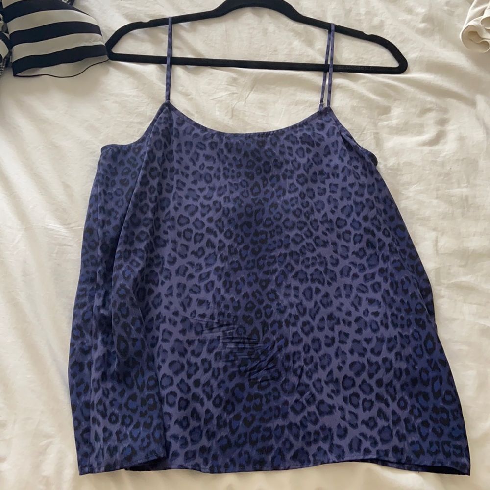 Equipment silk leopard print top